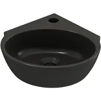 Plieger Corner Hoekfontein 1 Taphole ohne Landung mattes Schwarz (271071) (315 mm, 295 mm)