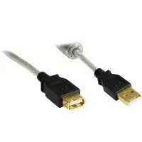 Varia Good Connections High quality - Rallonge de câble USB - USB (M) pour USB (F) - USB 2.0 - 1.8 m - transparent