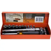 Skandia Jeu de clés à douille 1/4'' 14 pièces