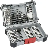 Bosch Impact Control Hss Set Of Drill Bits And Tips 35 Pieces Gris,Argenté