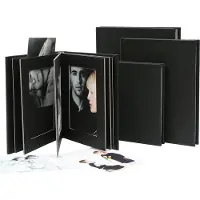 Deknudt Passepartout album noir avec couverture en cuir 10x15 A66DA2