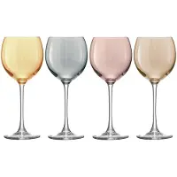 LSA International Verre à Vin LSA Polka Metallic 400 ml (Lot de 4)