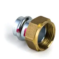 Viega Prestabo forskruning 1 "x22 mmaf ulegeret stål, fladpakmuffe/muffe, SC-contur (Raccord de tuyauterie)