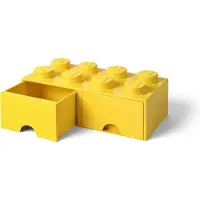 LEGO Brique 8 tenons avec tiroirs - jaune