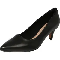 Clarks pour femme. 26137208 Linvale Jerica chaussures en cuir noir (39), 5 à 8 cm, Aucun, Casuel