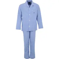 Ralph Lauren Pyjama long bleu clair / blanc