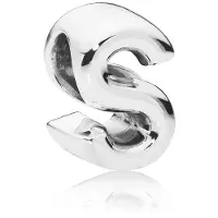 Pandora Charm Perle en Or Lettres S pour Femmes - Style Pandora