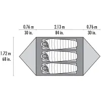 MSR Mutha Hubba Nx Tent Gris 3 Places