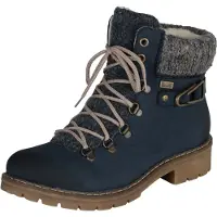 Rieker Bottines à lacets bleu marine / gris / gris foncé