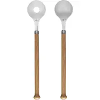 Sagaform Nature Couverts à Salade Bois Inox 31 Cm Lot De 2