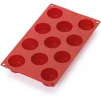 Lékué Moule À Mini Muffins - - 0620811r01m022 - Silicone Platine - 11 Cavités - Rouge