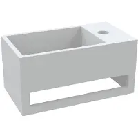 Best design Mona Droite lave-mains avec porte-serviettes Just Solid 33x18x16cm 4004930