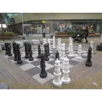 Ubergames XXXL Giga Echecs, jusqu'à 94 cm, PVC-UV Protégé - Sans plateau