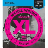 D'addario And Co Jeu de 12 cordes électriques XL D'Addario EXL150