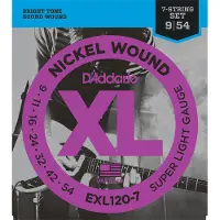 D'addario And Co EXL120-7 Nickel Wound Super Light 7C 9-54