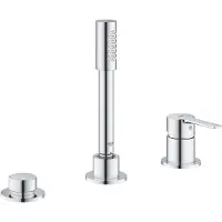 GROHE Combiné 3 trous mono-main pour baignoire LINEARE chromé