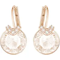 Swarovski Boucles d'oreilles 'Bella' or rose / blanc