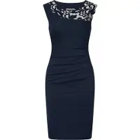 Kaffe Robe fourreau 'KA India' marine