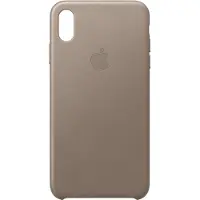 Apple iPhone Xs Max Coque arrière en Cuir Taupe