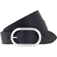 Vanzetti Ceinture 'Oval 3cm' noir / argent