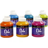 Adlibris Peinture acrylique scolaire avec paillettes (500 ml)