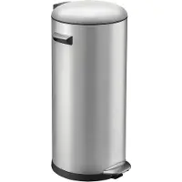 EKO - Belle Poubelle à pédale de luxe 30 litres - Acier inoxydable Plastique - Acier inoxydable mat