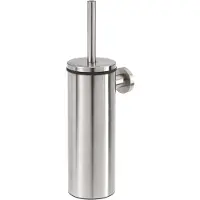 Tiger Boston - Brosse WC avec support - Pas de perçage avec TigerFix (vendu séparément) - acier inoxydable brossé
