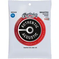 Martin strings MA550TPK3 Authentic PB LT Medium 13-56 Pack de 3