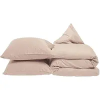 Yumeko - Parure de lit - Satin De Coton - 240x220 - Marron