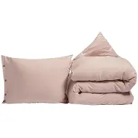 Yumeko - Parure de lit - Jersey De Coton - 140x220 - Rose