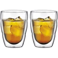 Bodum Ensemble de Verres Bodum 250 ml en Verre Borosilicate Transparent - Lisse 2 Pièces