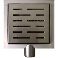 Wiesbaden 3e generatie bonde de douche avec bride et sortie latérale 20 x 20 cm RVS 33.4211