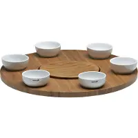 Barbecook Joya Plateau tournant - avec 6 bols - Marron