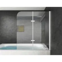 Badplaats Paroi baignoire Austin 120 x 140 cm chrome - verre transparent