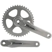 Miranda Cranket Alfa 1 42T, longueur de manivelle 170 mm. Argent, aluminium, sans jeu. Chaîne Top 3 32