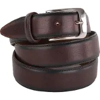 Profuomo Ceinture en Cuir Marron Polonais