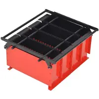 vidaXL Presse à briquettes de papier acier 38x31x18 cm noir et rouge