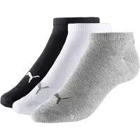 Puma Socquettes - 3 Pack - Sneaker Plain - Noir/Gris Chiné/Whi - - 35/38 - Chaussettes