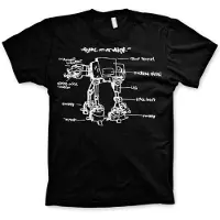 Merchandising Star Wars - T-Shirt At-At Sketch - Black (S)