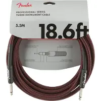Fender 5,5m Professional Instrument Cable Red Tweed