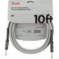 Fender Professional 10ft Straight Instrument Cable White Tweed