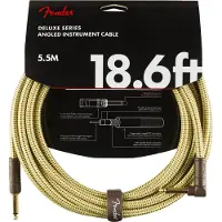 Fender 5,5m Deluxe Instrument Cable Straight/angle Tweed