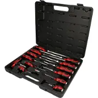 Ks Tools Jeu de tournevis à lames 6 pans traversantes, poignée en T, 13 pièces