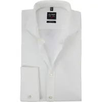 Olymp Chemise Coupe Cintrée Poignets Double Ecru