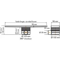 Easy drain Caniveau carrelable avec évacuation latérale 9,8x80cm 50mm Inox edt800