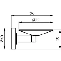 Ideal standard IDS Porte-savon IOM anti-vandale chromé