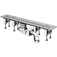 Viega Advantix Vario caniveau de douche élément de base 120 à 30cm raccourcissable look inox 686277