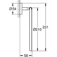 GROHE Anneau porte-serviette BAUCOSMOPOLITAN 40460001 - Ø 18 cm - Chrome