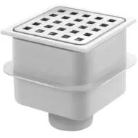 Van den berg | Carré de fosse de drainage | Acier inoxydable | ABS Puthuis