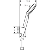 Hansgrohe 26690400 Kit de douche Crometta 1jet/Porter